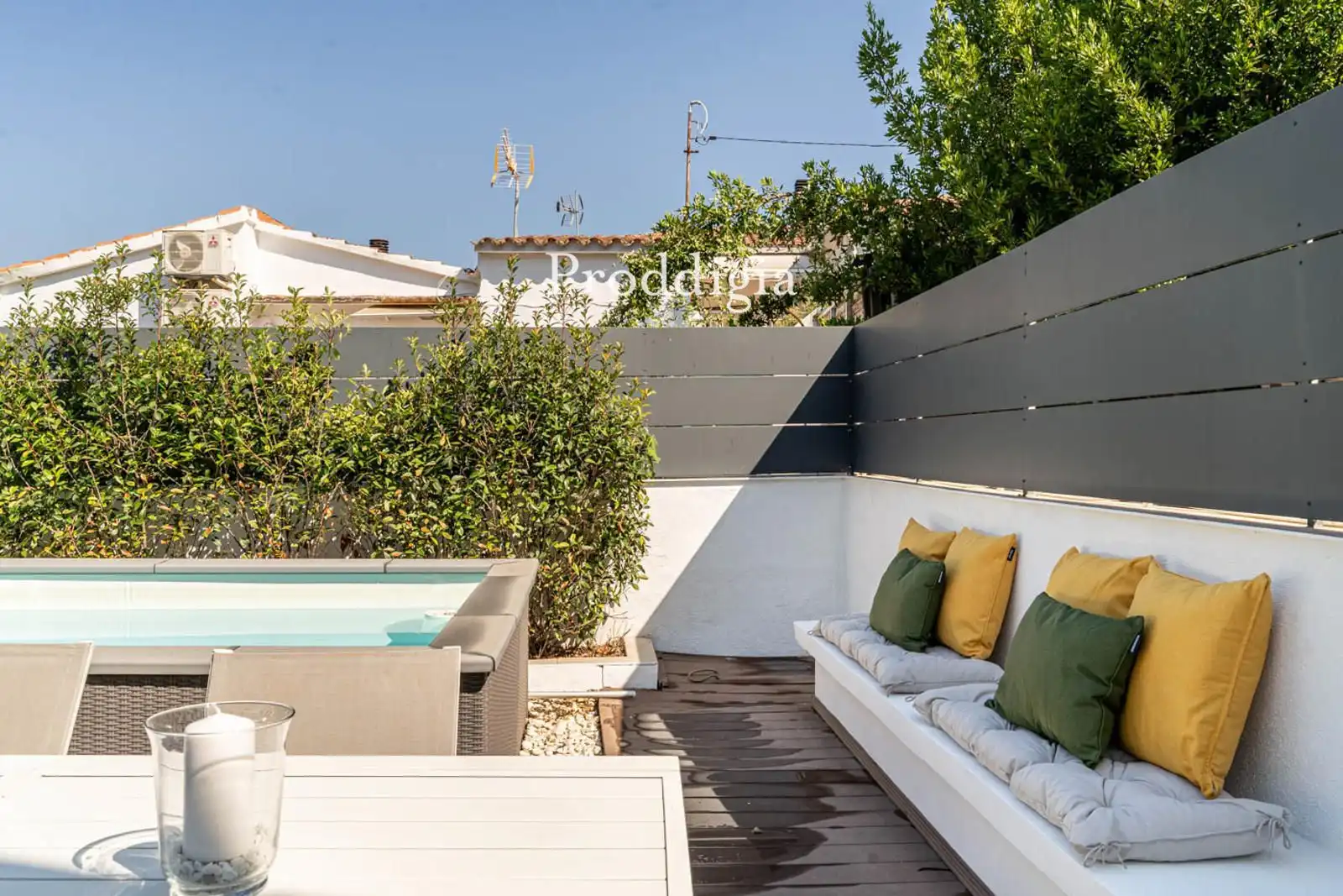 Terrace of Houses for rent in Sant Cugat del Vallès  with Air Conditioner, Storage room and Swimming Pool