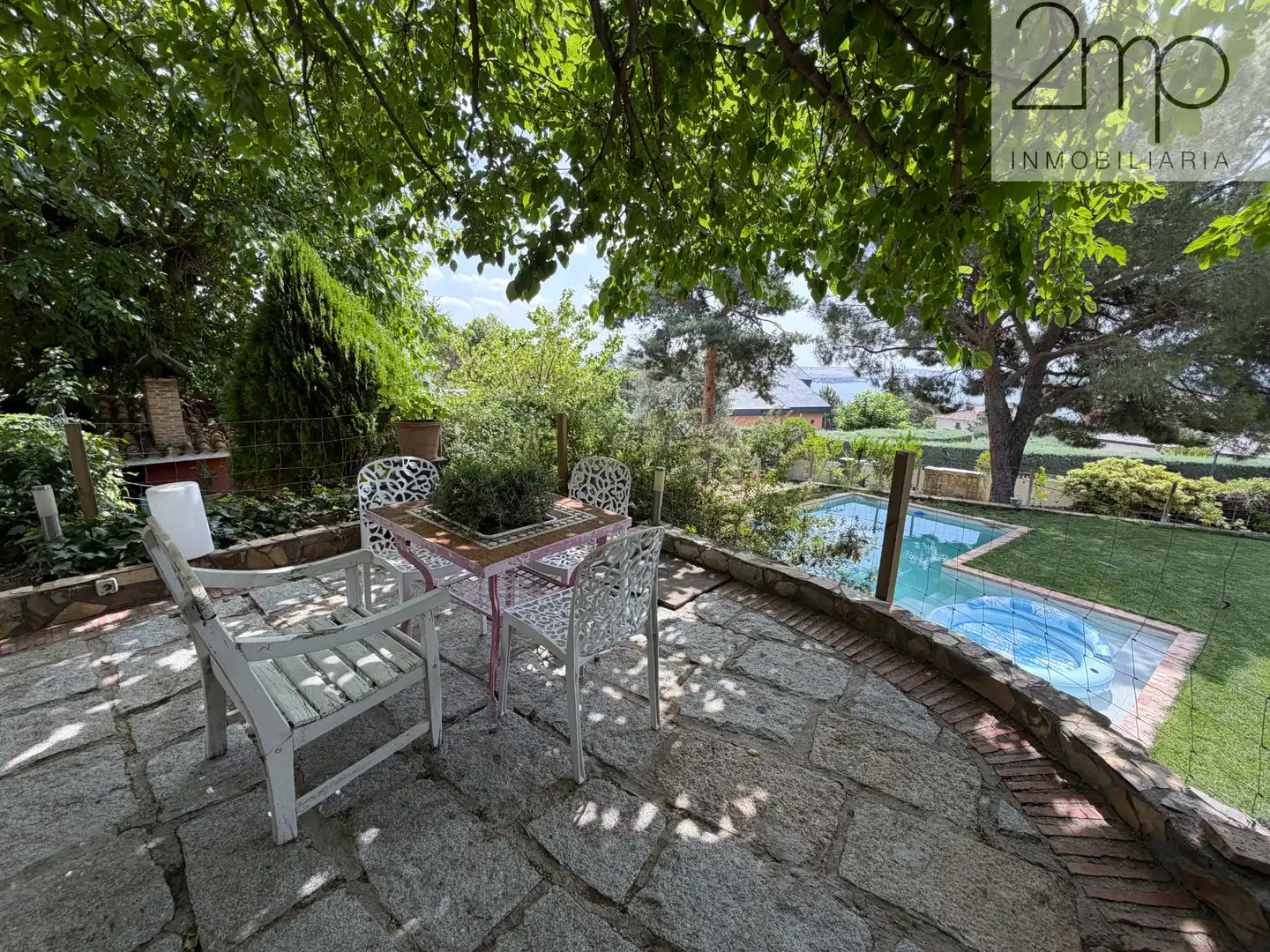 Terrasse von Haus oder Chalet zur Miete in Manzanares El Real mit Heizung, Privatgarten und Parkett
