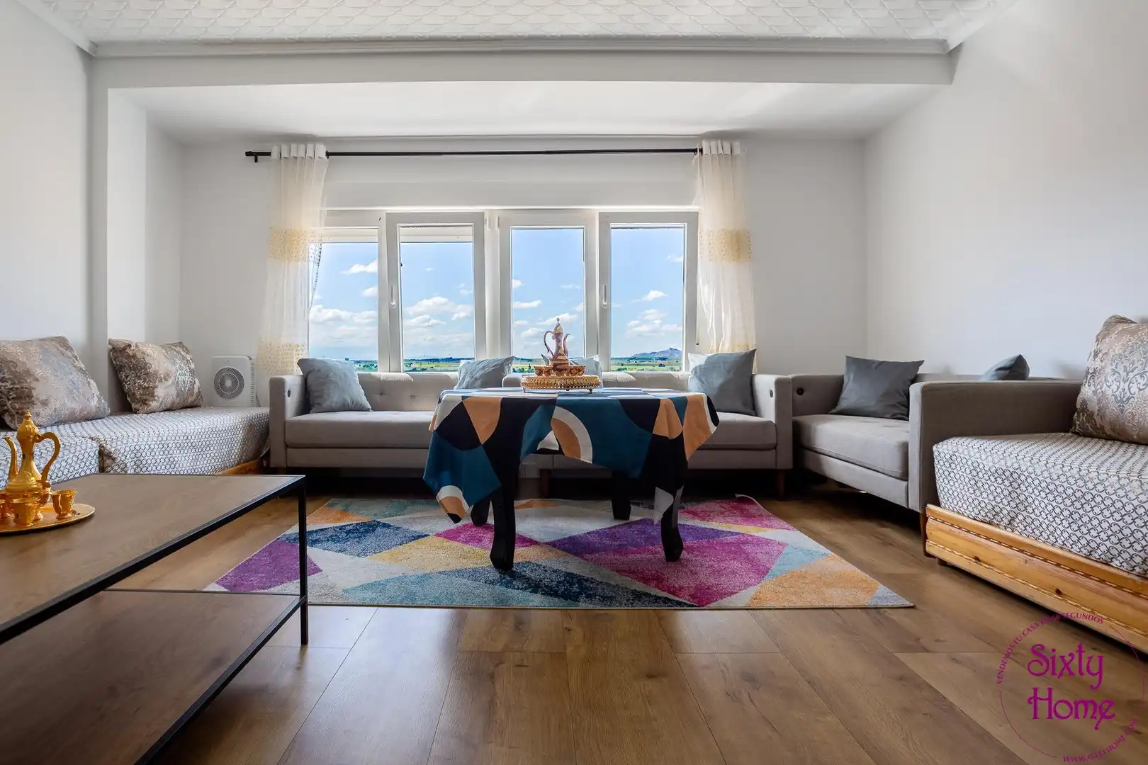 Sala de estar de Piso en venta en Tauste con Calefacción, Parquet y Amueblado