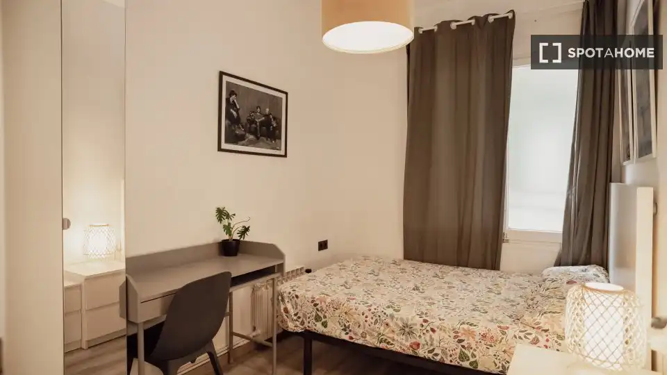 Habitación de Piso para compartir en Barcelona con Aire acondicionado, Calefacción y Amueblado