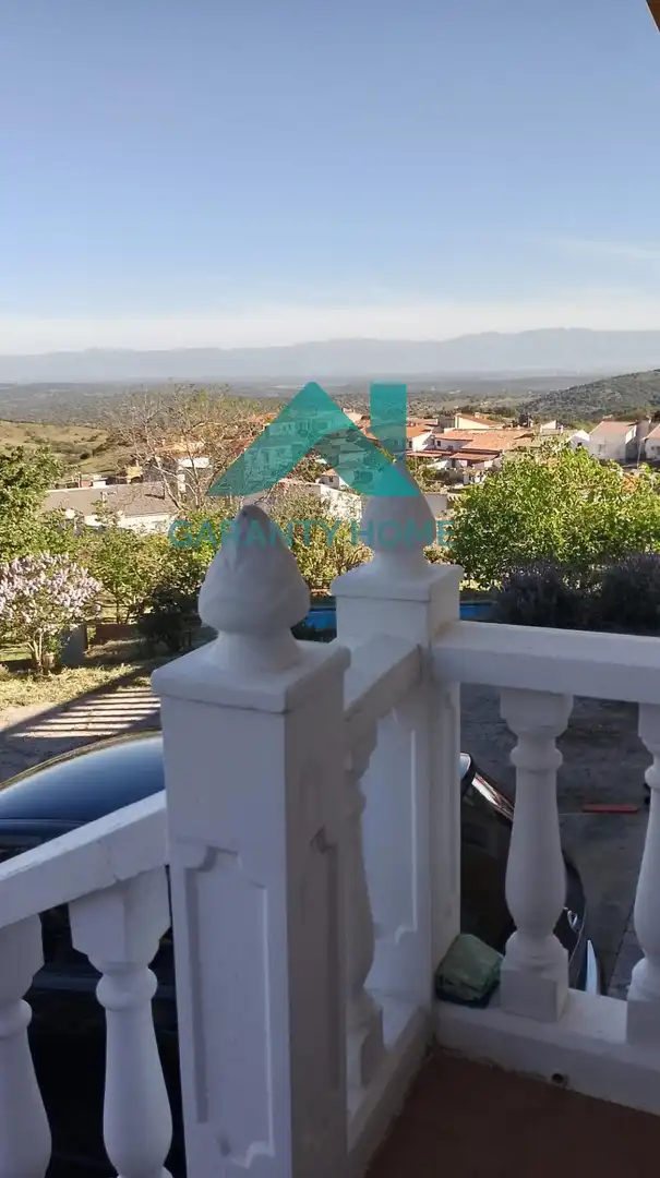 Vista exterior de Casa o chalet en venta en Casas de Miravete con Aire acondicionado, Calefacción y Jardín privado