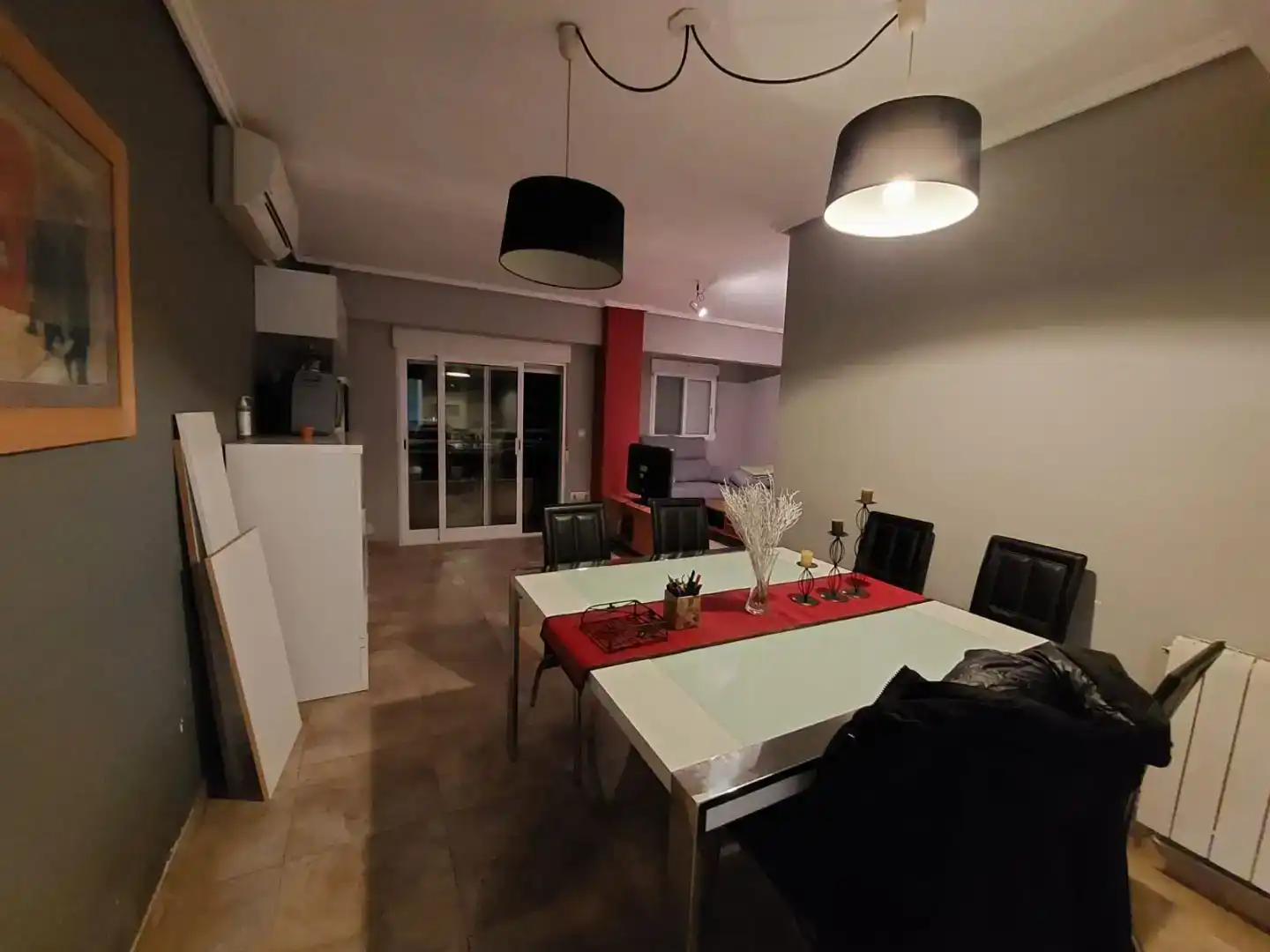 Dining room of Flat for rent in  Valencia Capital  with Air Conditioner and Balcony
