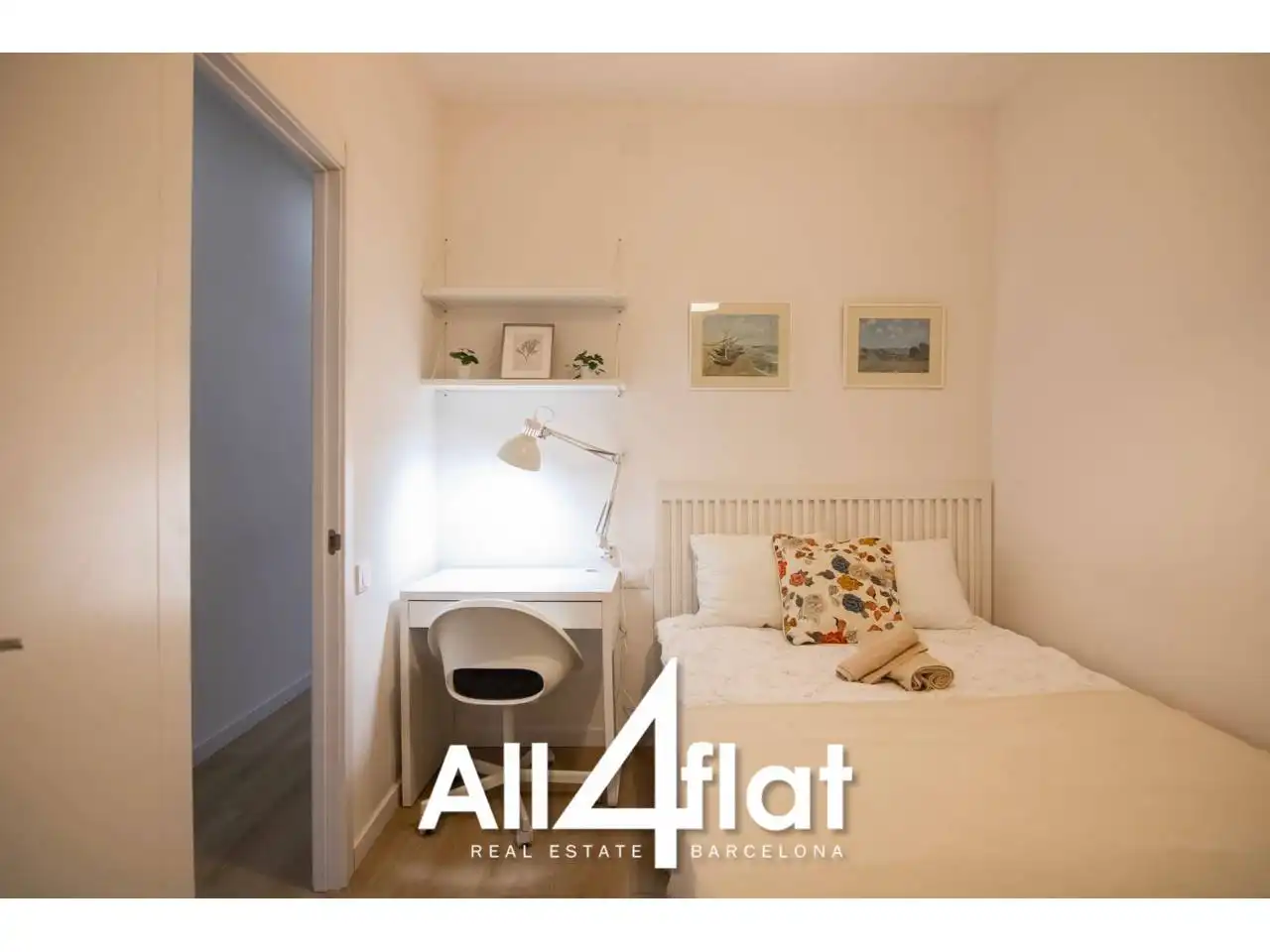 Bedroom of Flat for rent in Barcelona  with Furnished and Alarm