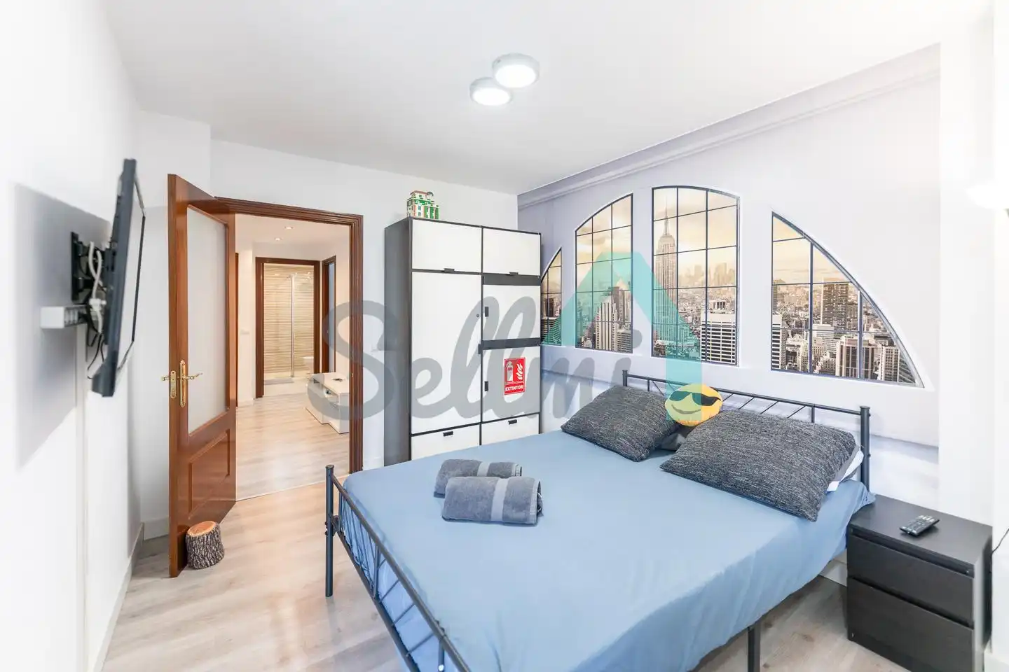 Bedroom of Flat for share in Oviedo   with Heating, Furnished and Internet