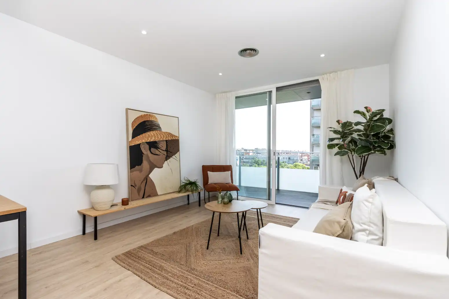 Sala de estar de Piso en venta en Terrassa con Parquet y Balcón
