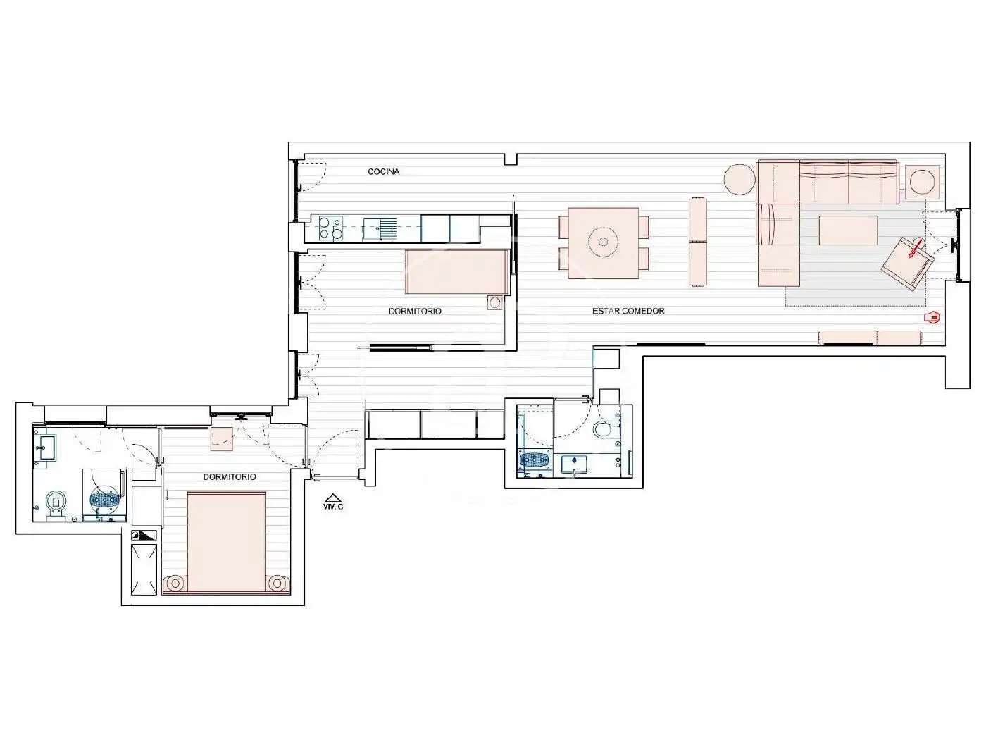 Wohnung zur Miete in Calle de Génova, Almagro