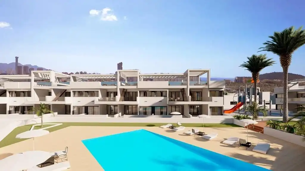 Außenansicht von Haus oder Chalet zum Verkauf in Finestrat mit Klimaanlage, Terrasse und Schwimmbad