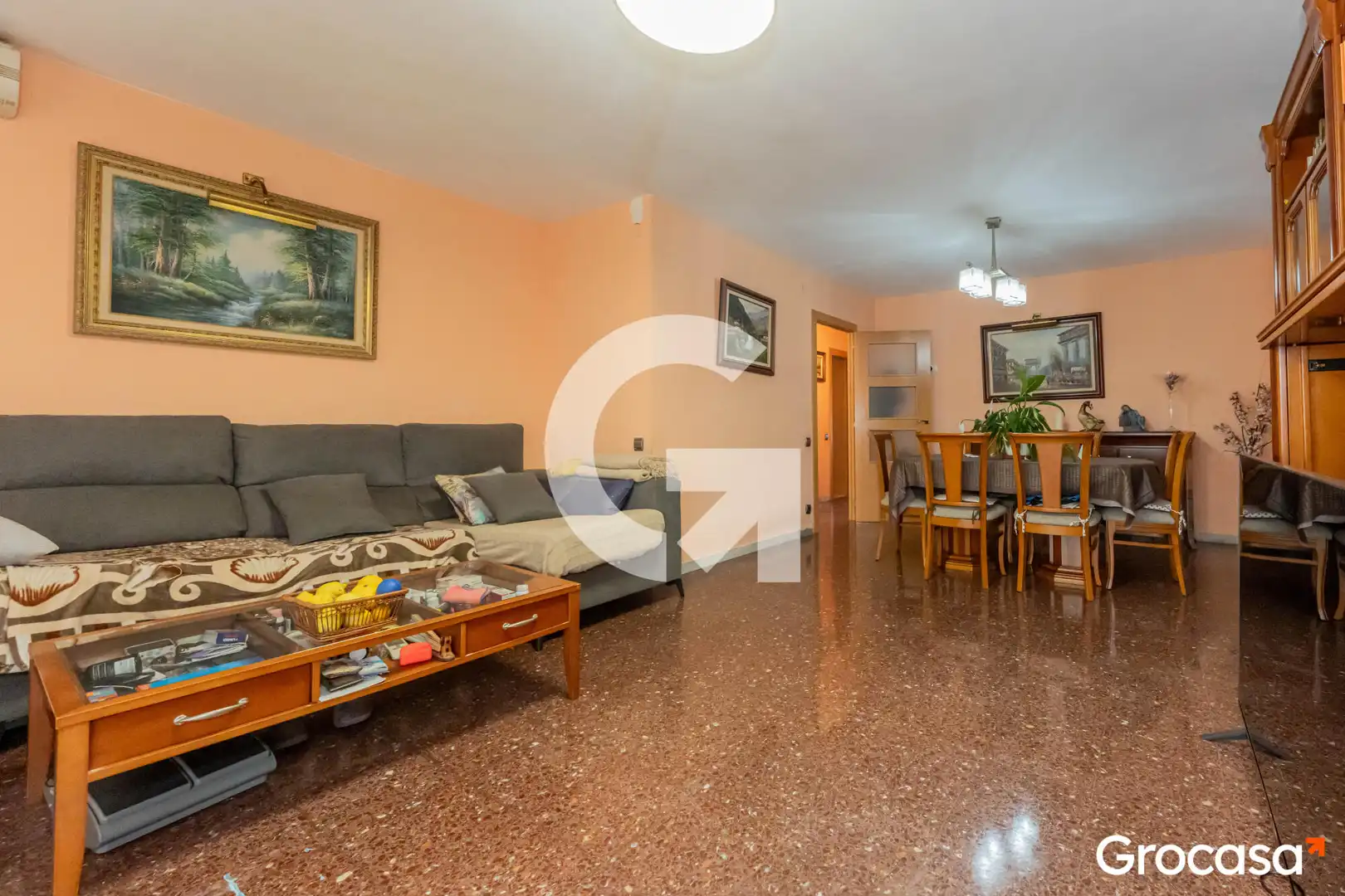 Living room of Flat for sale in Cornellà de Llobregat  with Air Conditioner, Heating and Balcony