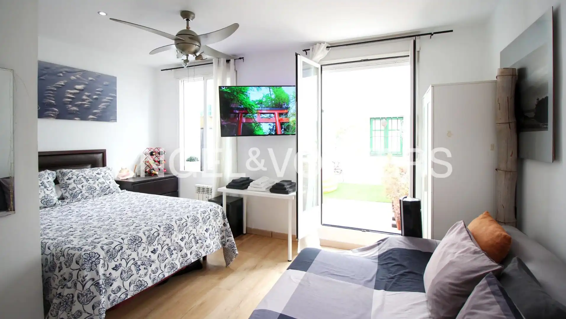 Habitación de Apartamento de alquiler en Madrid con Aire acondicionado, Calefacción y Terraza