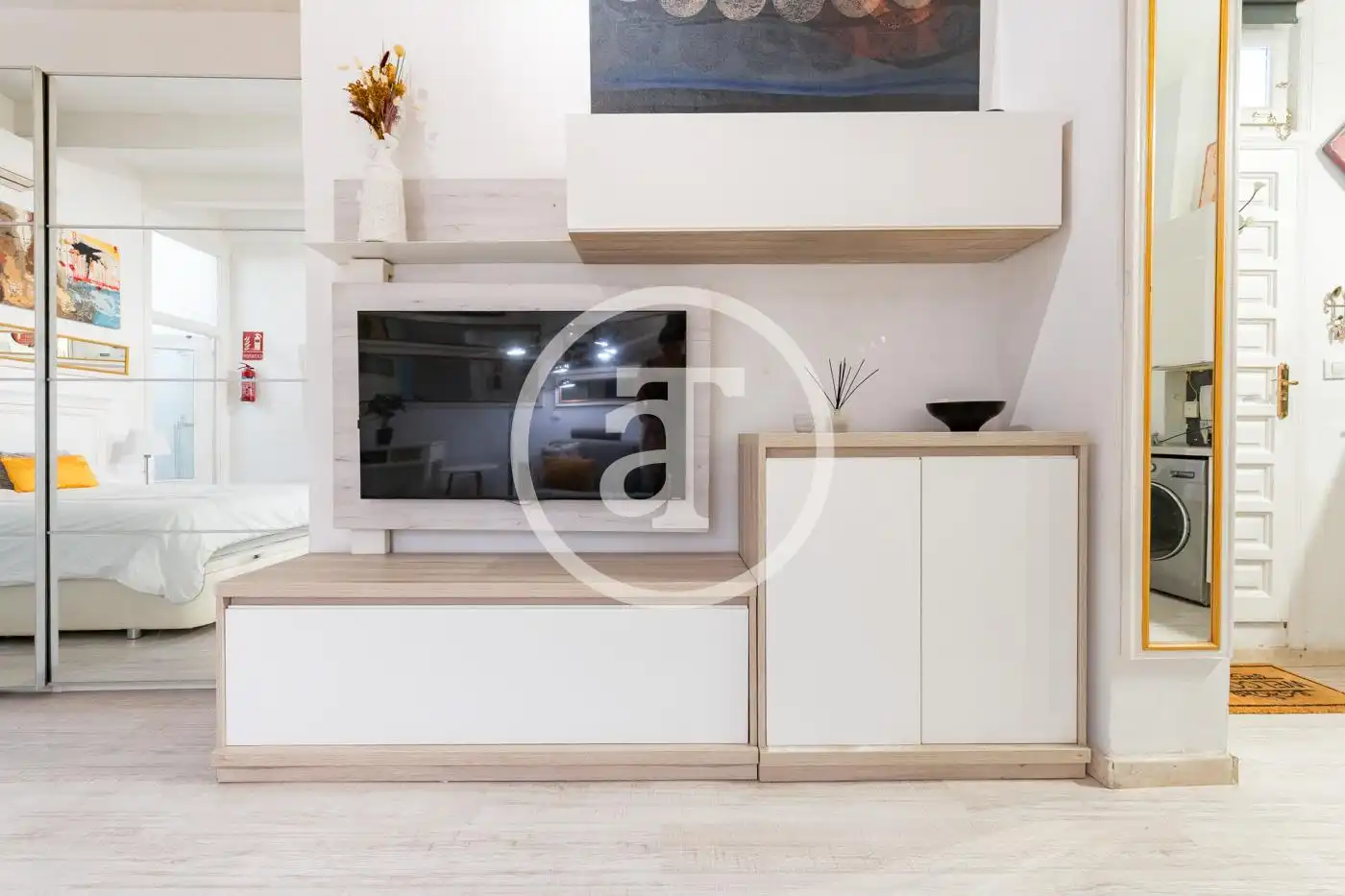 Living room of Study for rent in Madrid  with Air Conditioner, Heating and Furnished