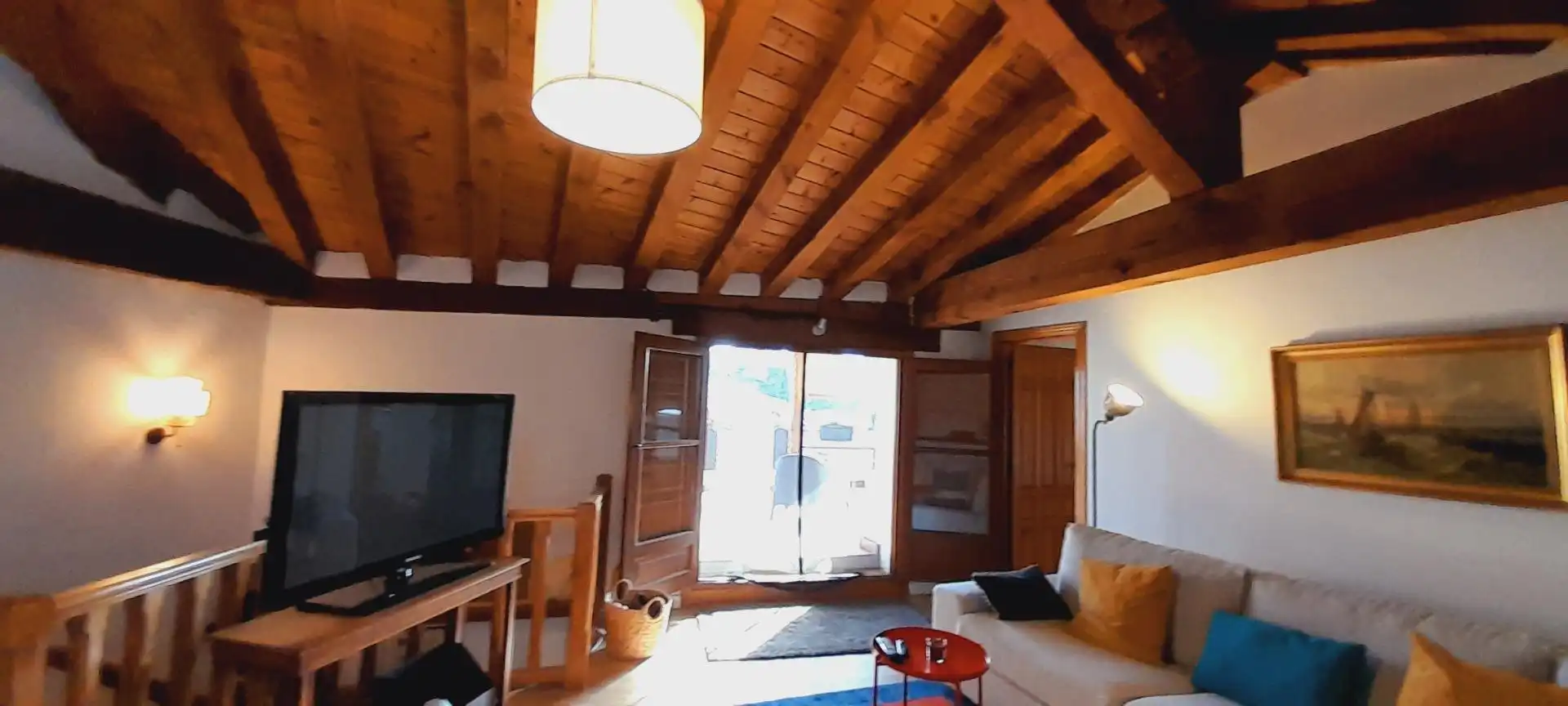 Sala d'estar de Finca rústica en venda en Turégano amb Calefacció, Jardí privat i Terrassa