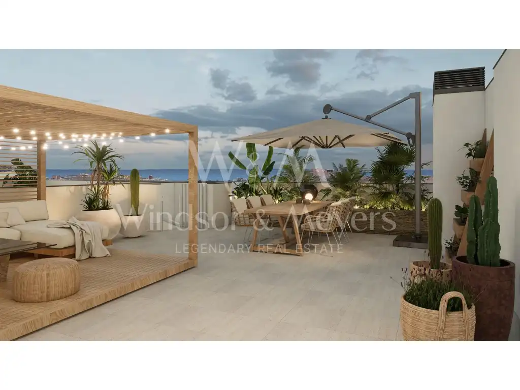 Terrasse von Erdgeschoss zum Verkauf in Eivissa mit Klimaanlage, Schwimmbad und Ofen