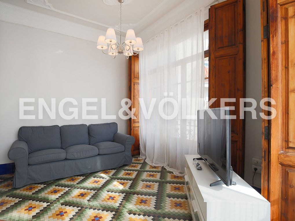 Living room of Apartment to rent in  Valencia Capital  with Air Conditioner, Heating and Furnished