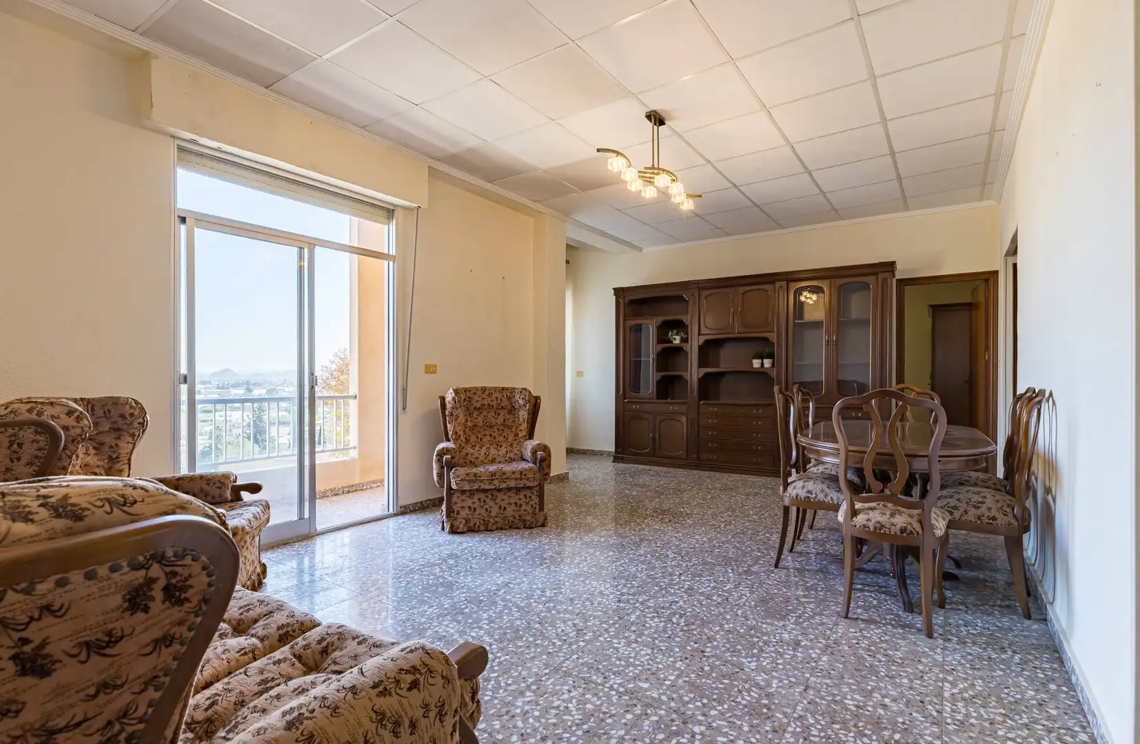 Sala de estar de Piso en venta en Murcia con Terraza, Amueblado y Balcón