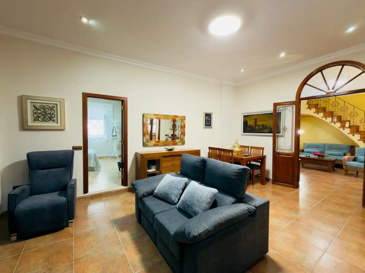 Living room of Houses for sale in La Granja de la Costera  with Air Conditioner
