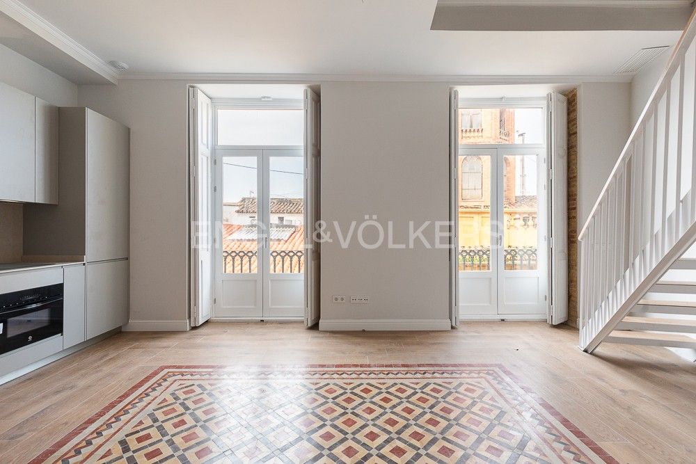 Sala de estar de Ático en venta en  Valencia Capital con Aire acondicionado, Calefacción y Terraza