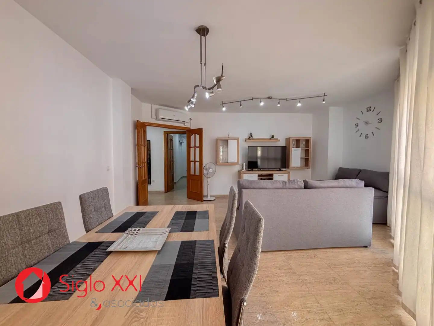 Sala d'estar de Pis de lloguer en Burriana / Borriana amb Aire condicionat i Moblat