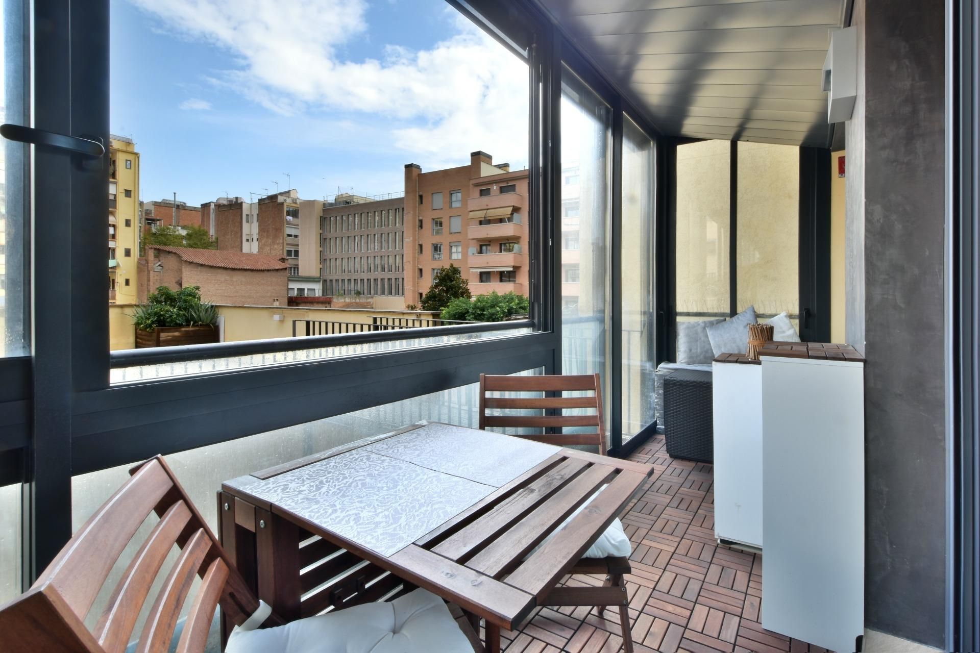 Terrace of Flat for sale in  Barcelona Capital  with Parquet flooring, Terrace and Balcony