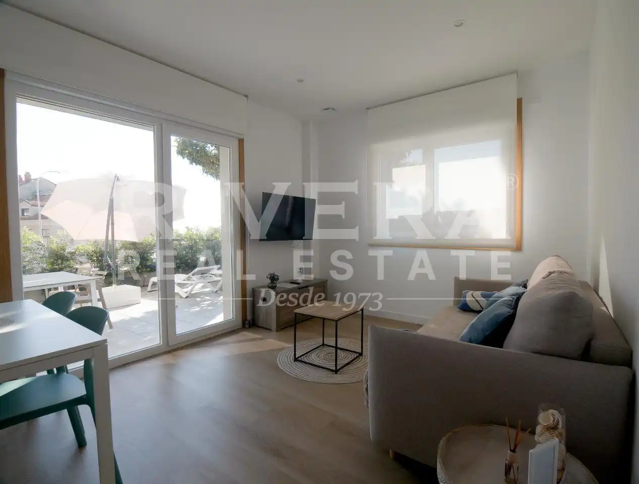 Sala de estar de Apartamento en venta en Sanxenxo con Aire acondicionado, Calefacción y Terraza