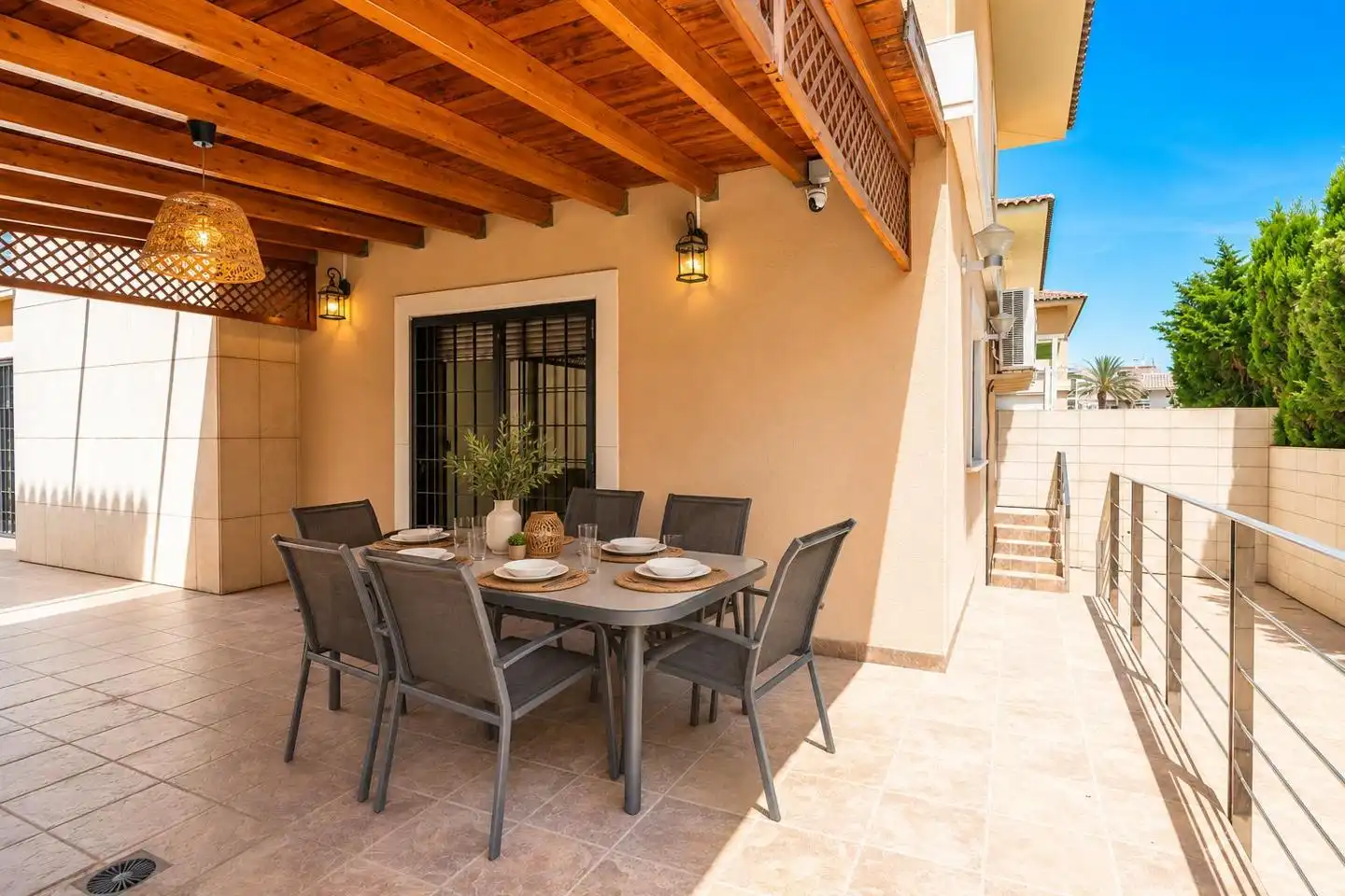 Terraza de Casa o chalet en venta en Elche / Elx con Aire acondicionado, Jardín privado y Parquet