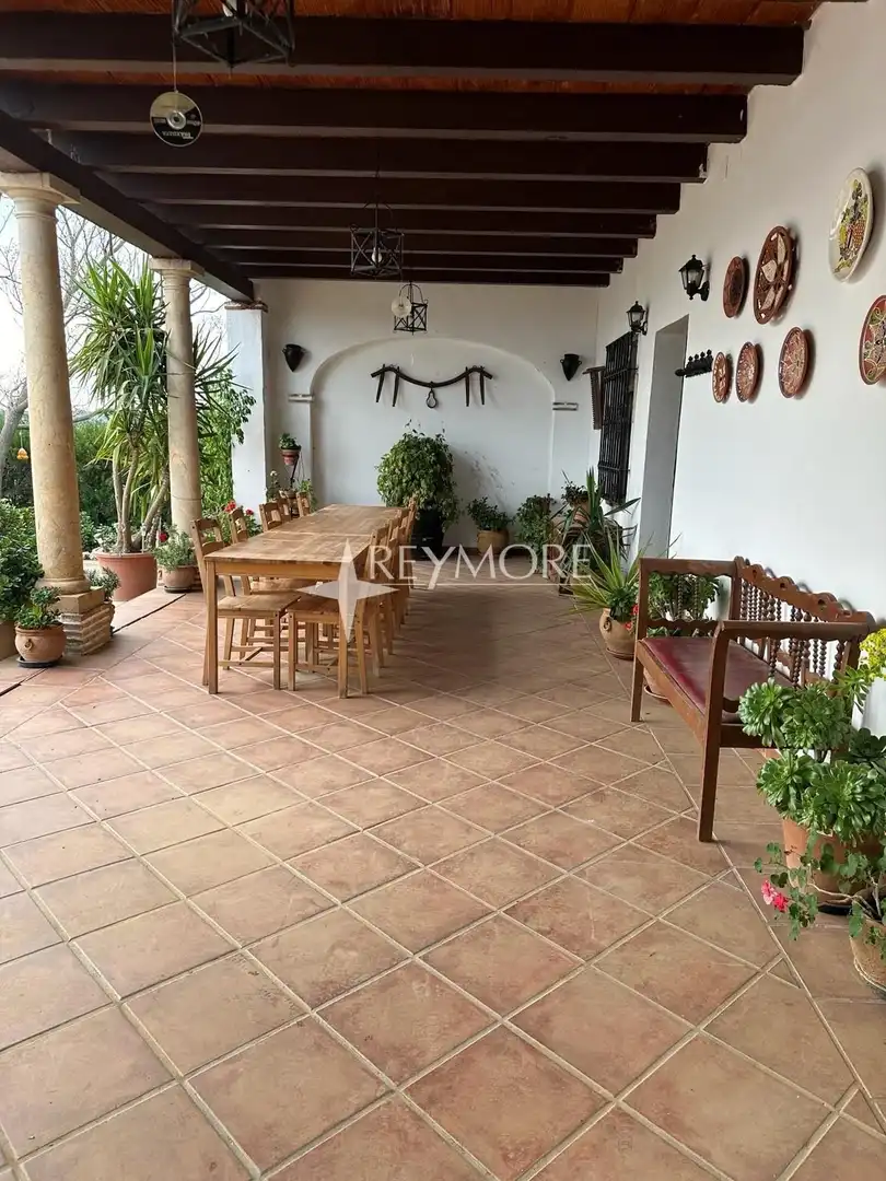 Terraza de Finca rústica en venta en La Puebla de los Infantes con Aire acondicionado, Calefacción y Jardín privado