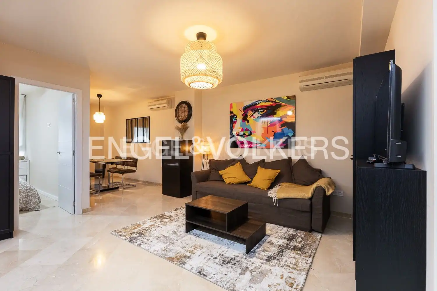 Sala d'estar de Apartament de lloguer en Valencia amb Aire condicionat, Calefacció i Moblat