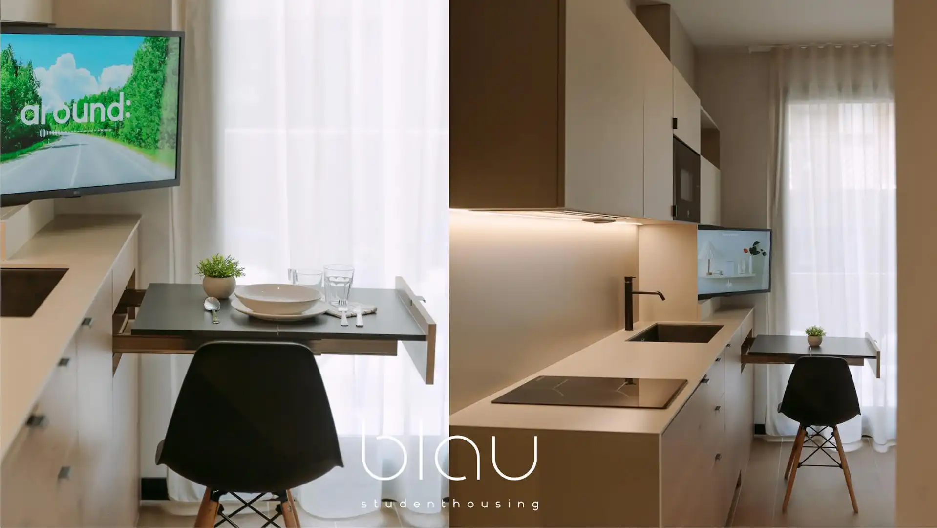 Küche von Wohnung zur Miete in Barcelona mit Heizung, Privatgarten und Fernseher