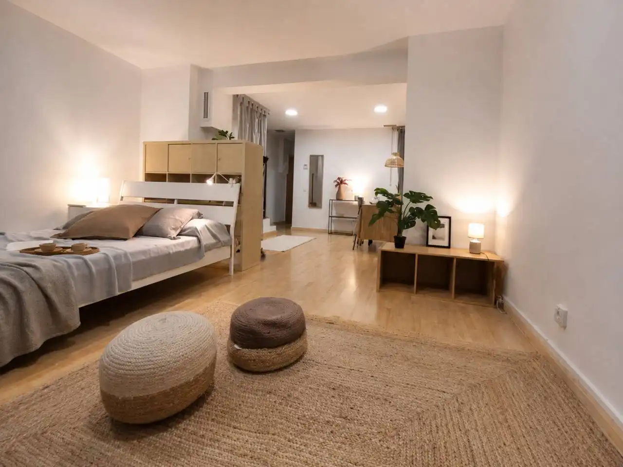 Dormitori de Loft de lloguer en Barcelona amb Aire condicionat, Calefacció i Parquet