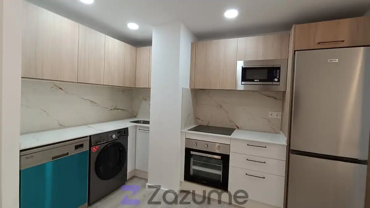 Cocina de Piso de alquiler en Benalmádena con Aire acondicionado, Parquet y Terraza