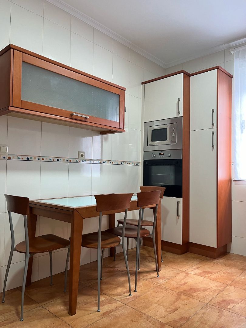 Kitchen of Flat for sale in Ferrol  with Heating, Parquet flooring and Furnished