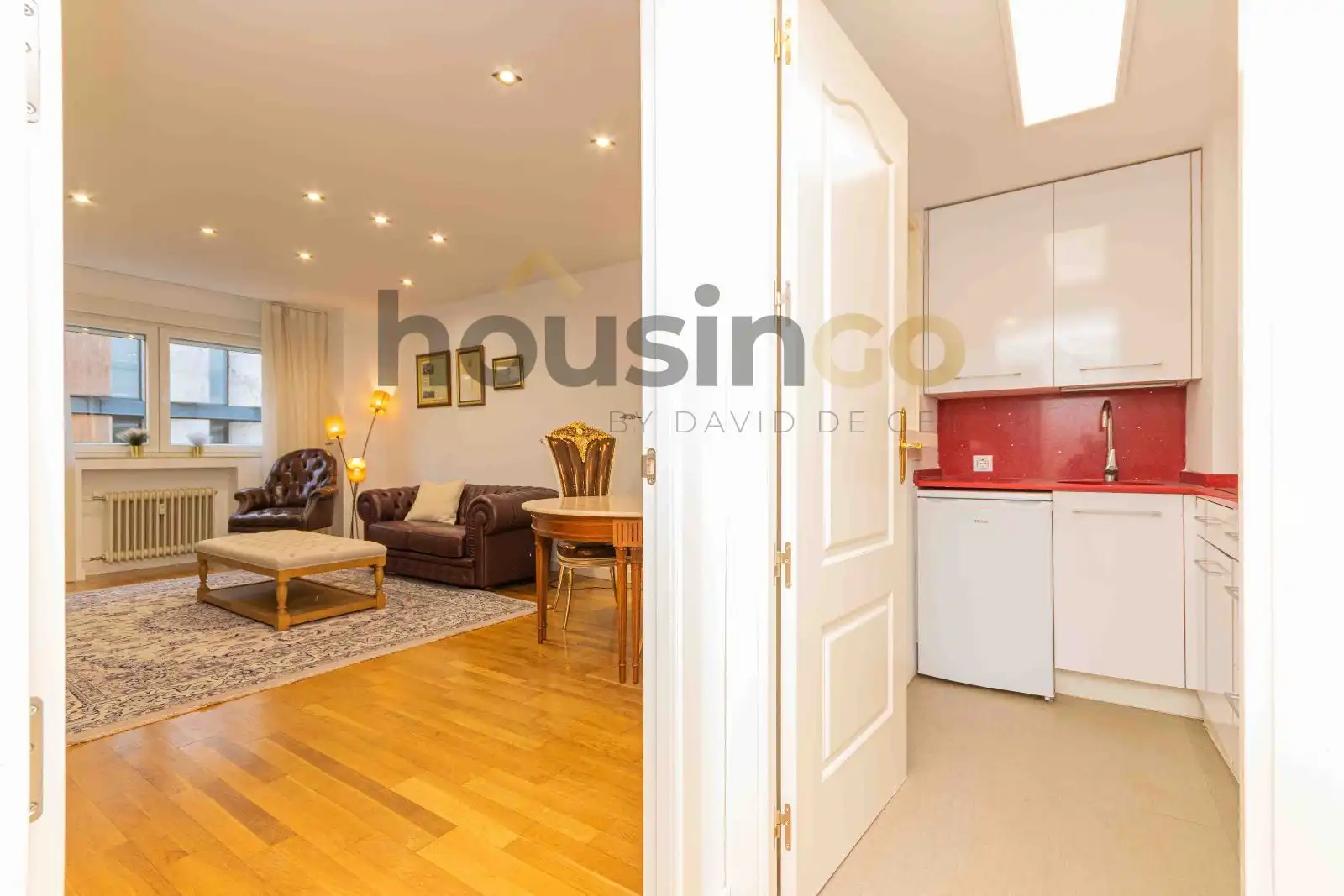 Sala d'estar de Apartament de lloguer en Madrid amb Aire condicionat, Calefacció i Moblat