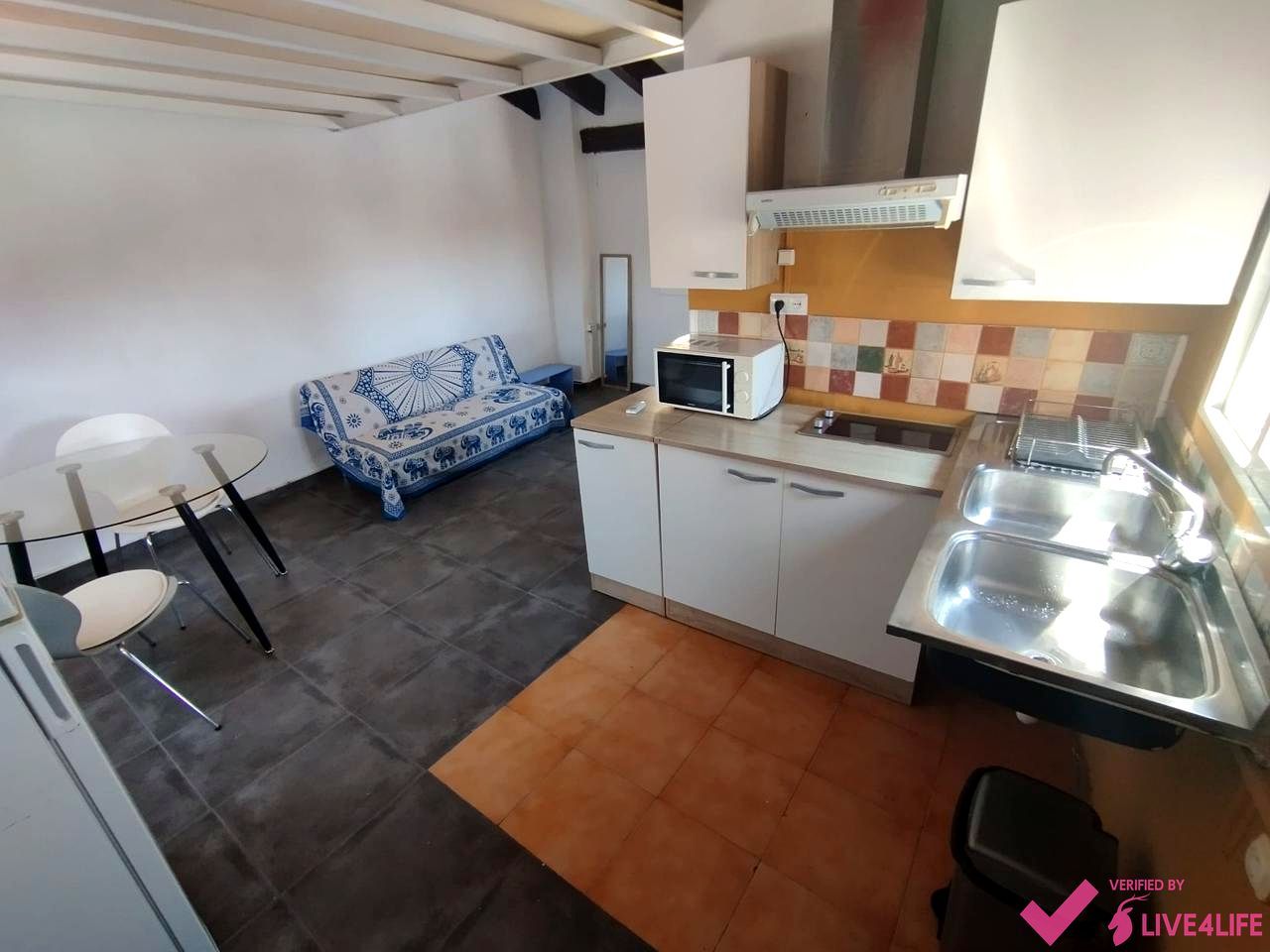 Kitchen of Attic to rent in  Valencia Capital  with Terrace and Furnished