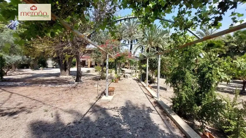 Vista exterior de Casa o xalet en venda en Elche / Elx amb Aire condicionat, Jardí privat i Terrassa