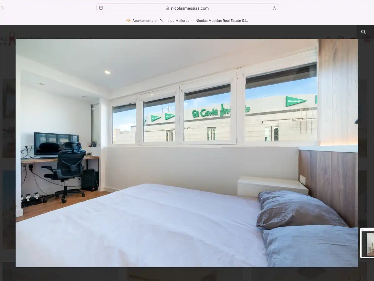 Schlafzimmer von Wohnung zum Verkauf in  Palma de Mallorca mit Klimaanlage und Terrasse