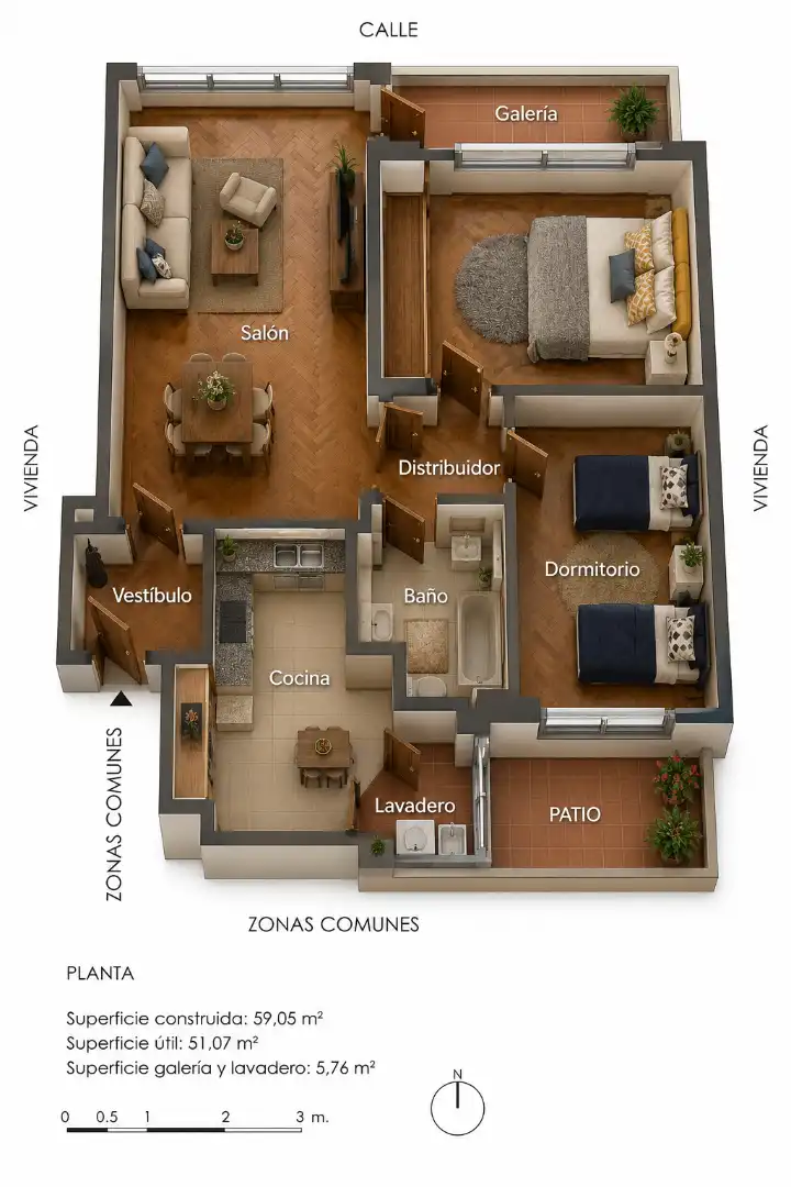 Flat for sale in Vigo   with Heating, Furnished and Oven
