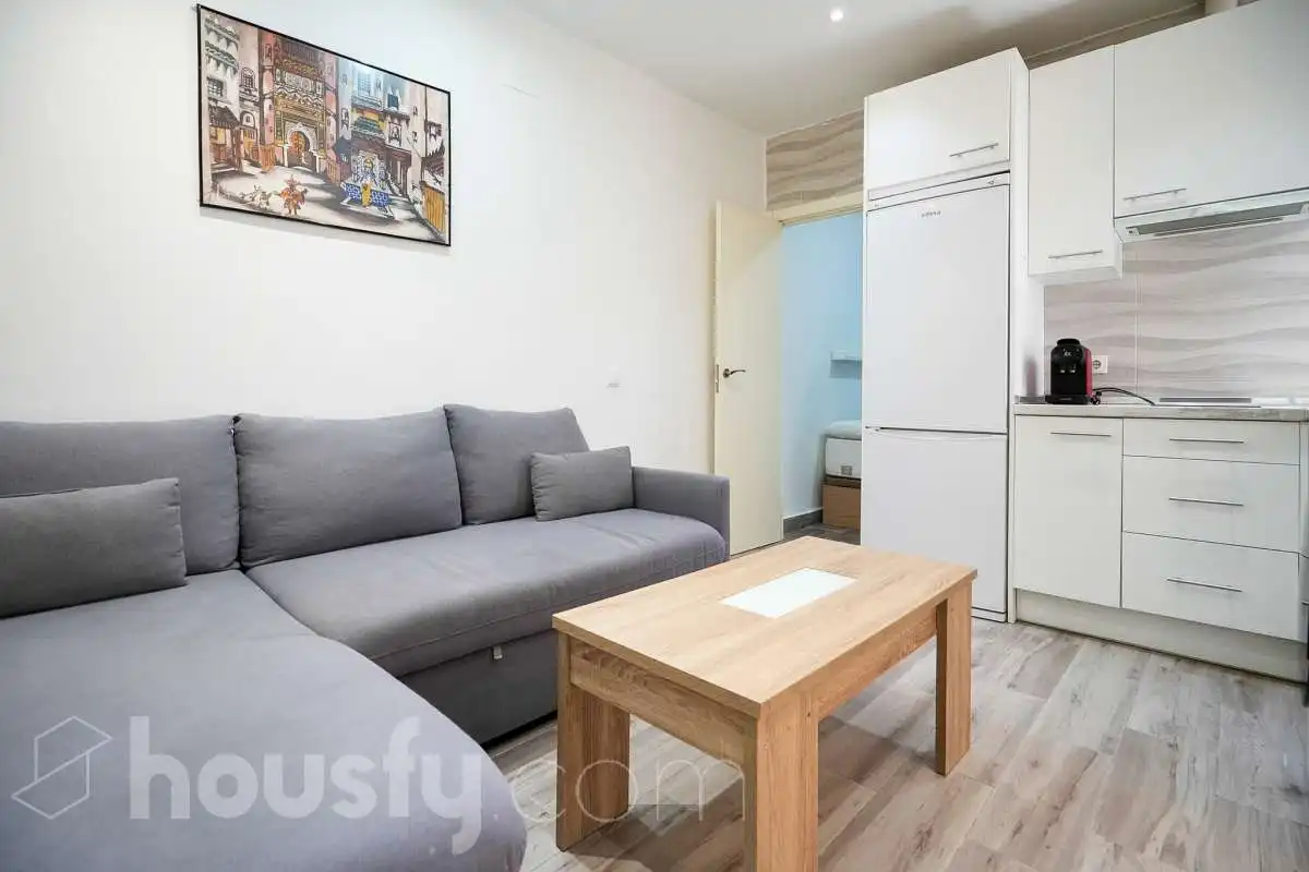 Wohnzimmer von Erdgeschoss zum Verkauf in Madrid mit Klimaanlage, Terrasse und Möbliert