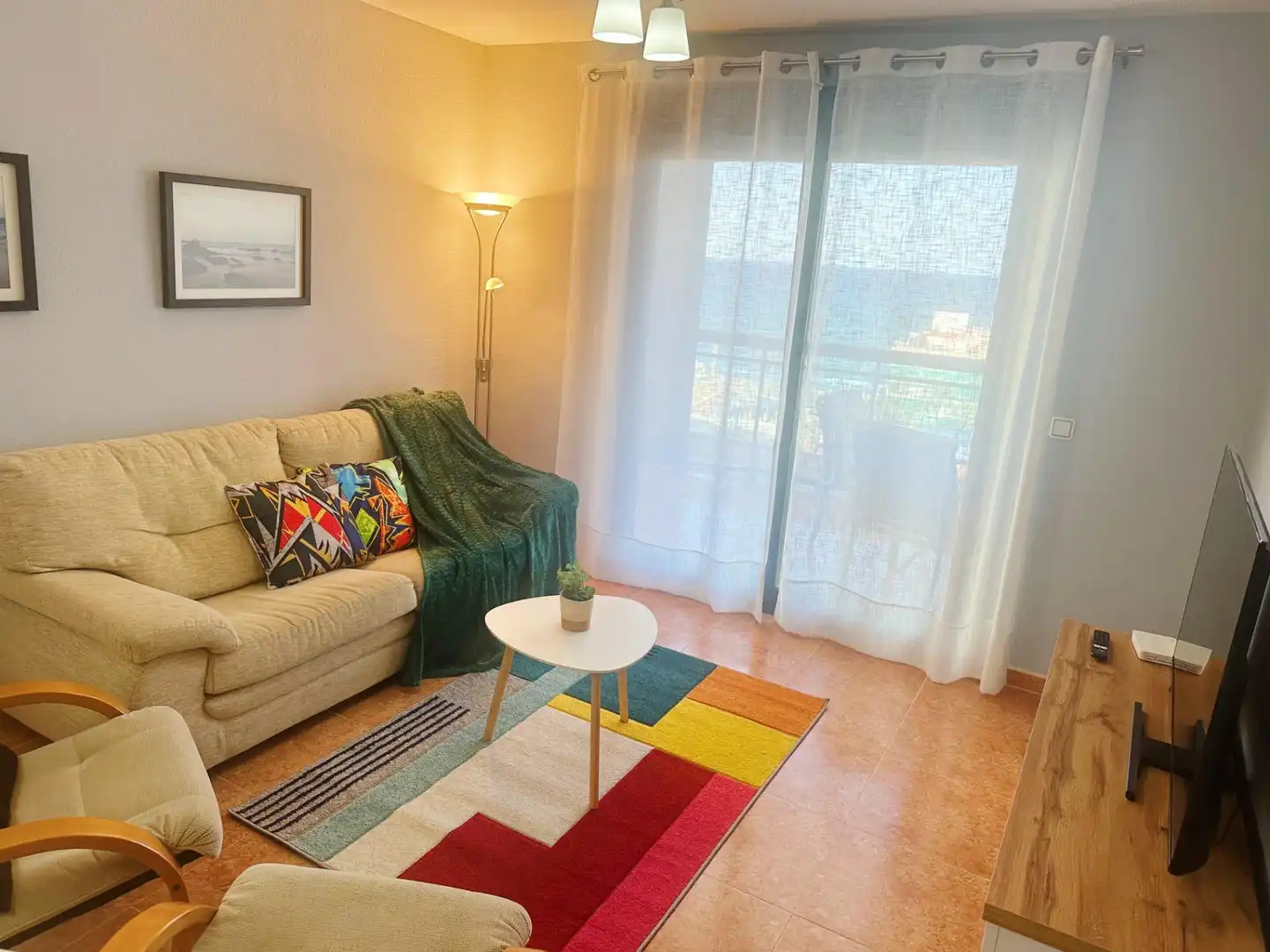 Living room of Apartments for rent in El Campello  with Air Conditioner, Heating and Private garden