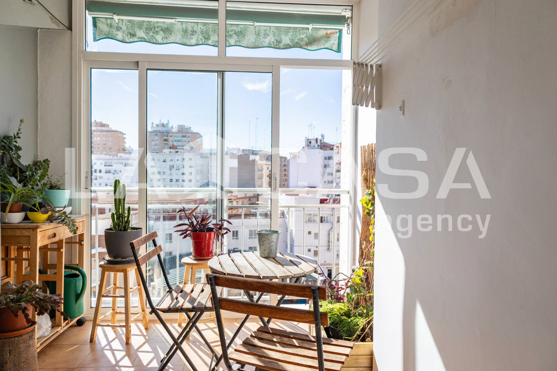 Balcony of Flat for sale in  Valencia Capital  with Air Conditioner, Heating and Private garden