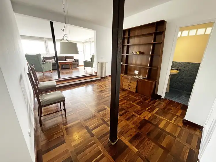 Sala de estar de Ático de alquiler en Madrid con Aire acondicionado, Calefacción y Parquet