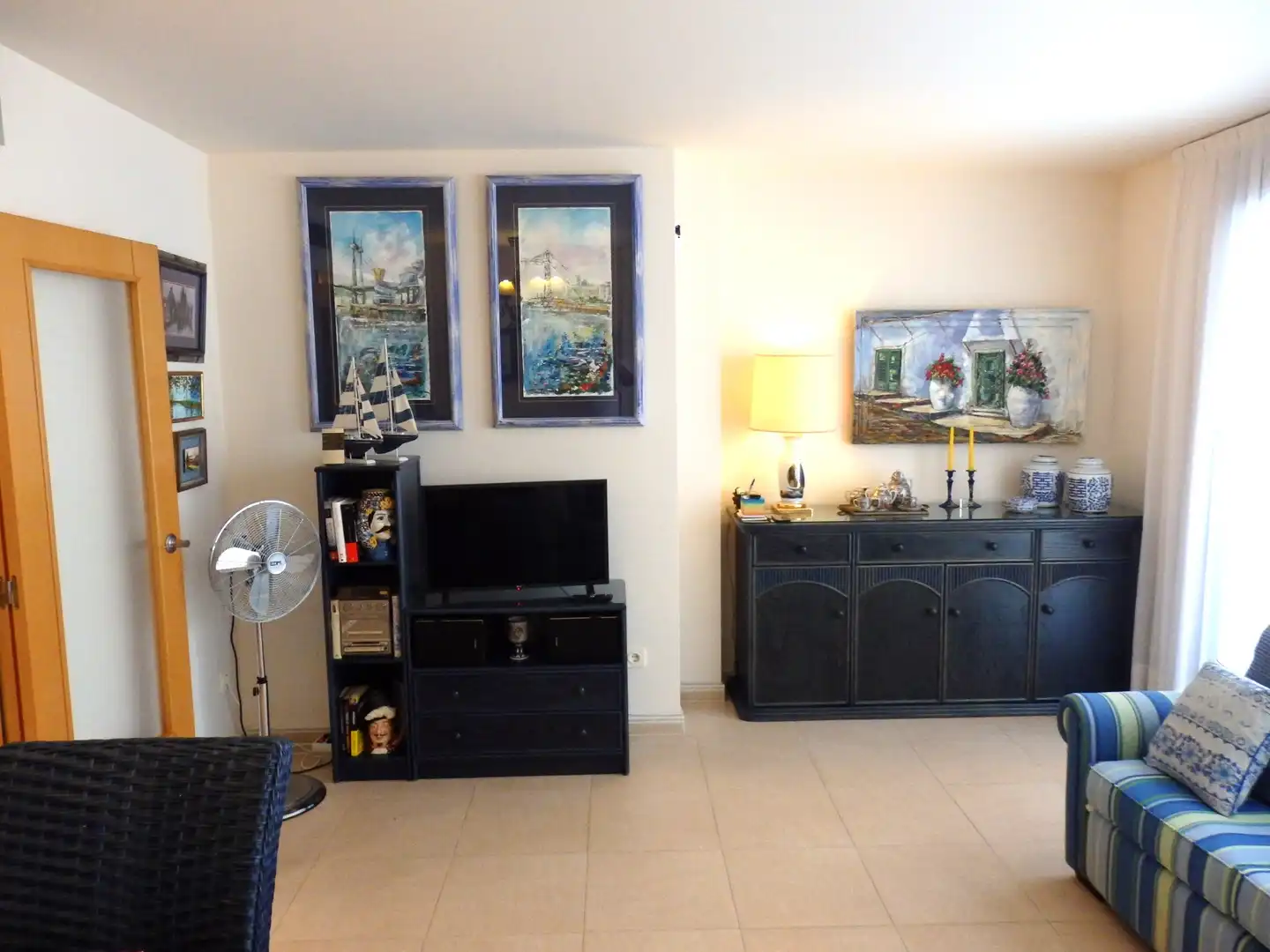 Living room of Flat for sale in Vandellòs i l'Hospitalet de l'Infant  with Air Conditioner, Terrace and Storage room