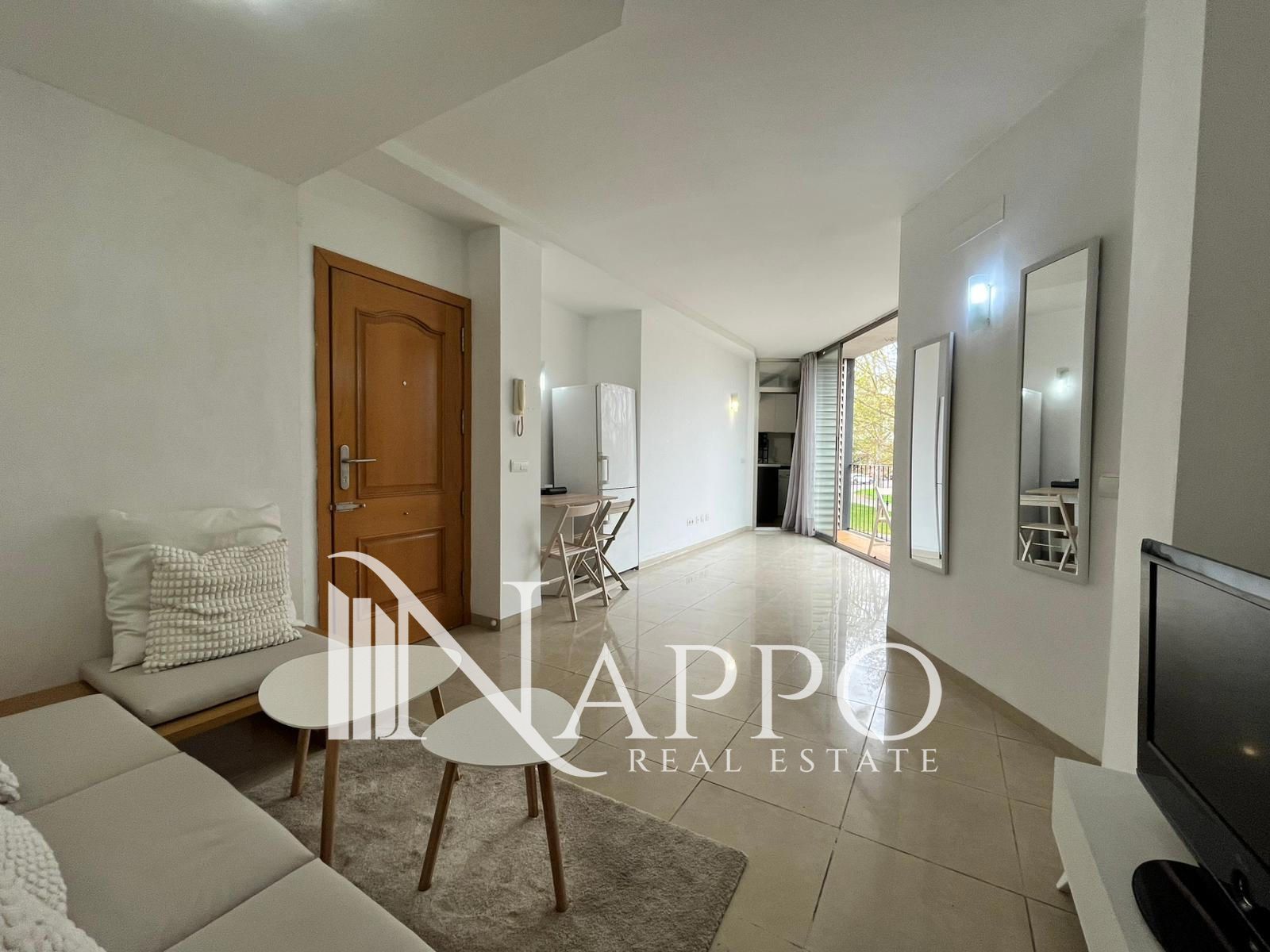 Sala de estar de Piso de alquiler en  Palma de Mallorca con Terraza, Amueblado y TV