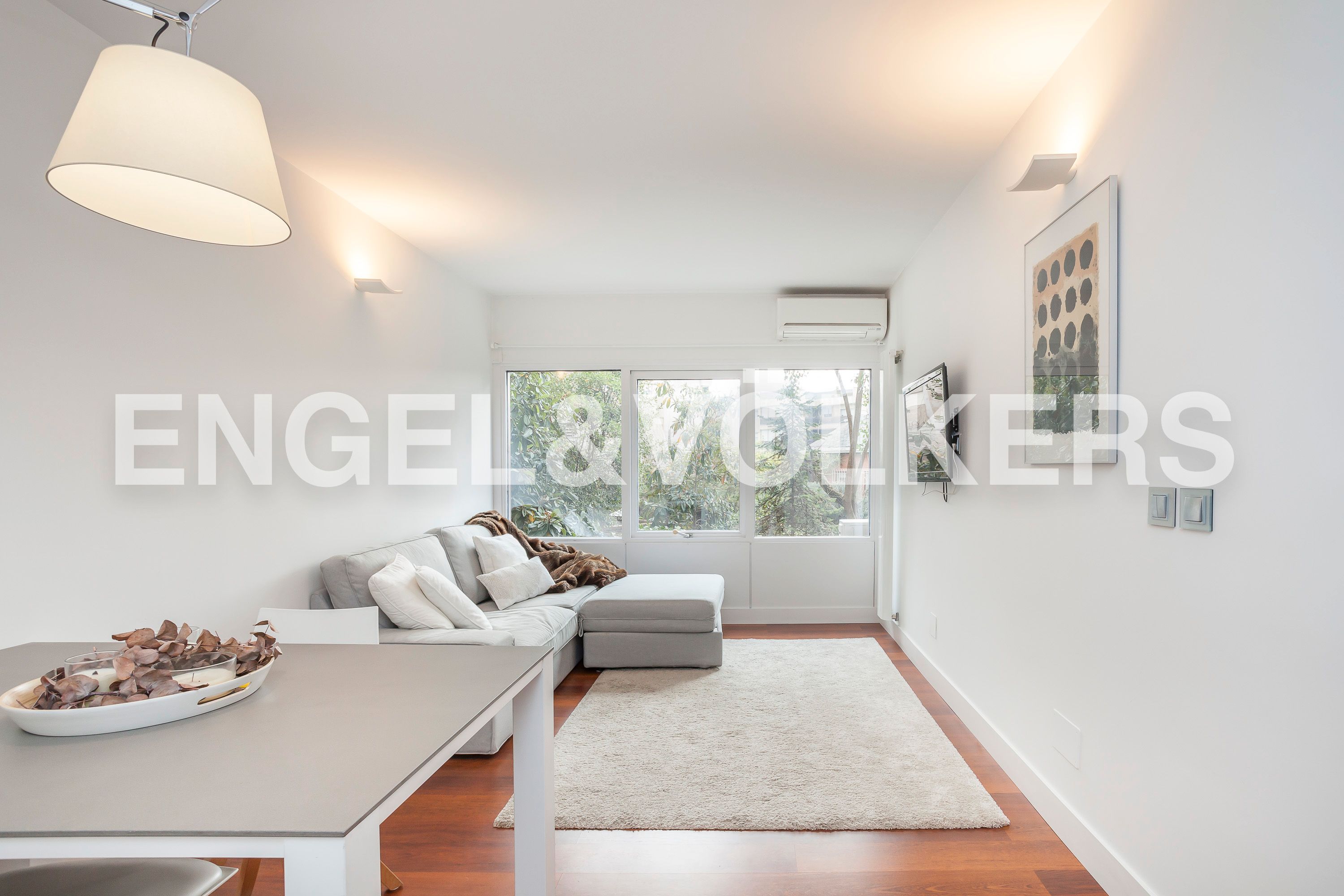 Living room of Apartment to rent in  Madrid Capital  with Air Conditioner, Heating and Private garden