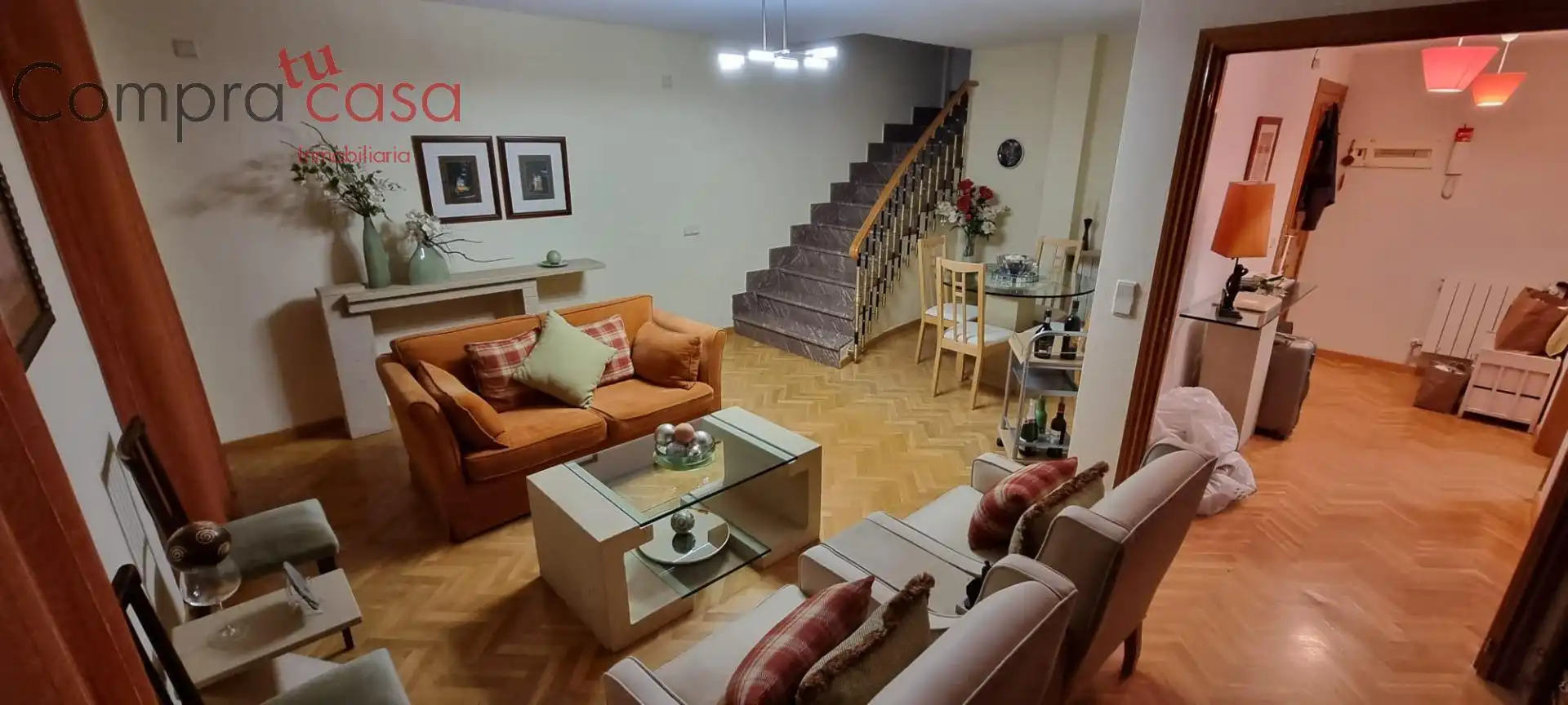 Living room of Flat for sale in Segovia  with Heating, Private garden and Parquet flooring