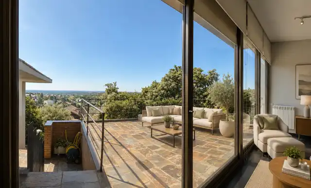 Terraza de Casa o chalet en venta en Torrelodones con Jardín privado, Terraza y Piscina