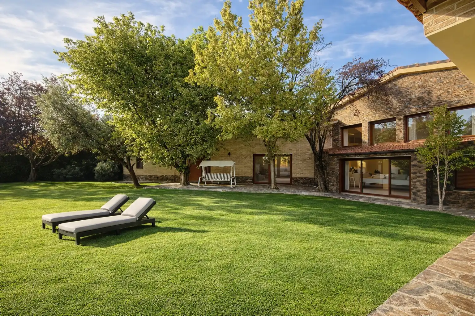 Garden of Houses for sale in Boadilla del Monte  with Air Conditioner, Heating and Private garden