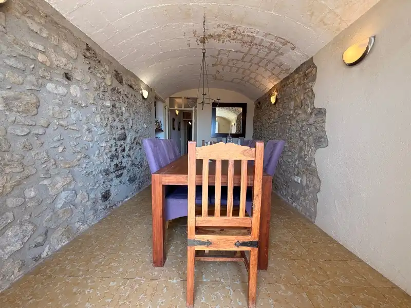 Dining room of Country homes for sale in Saus, Camallera i Llampaies  with Terrace and Balcony