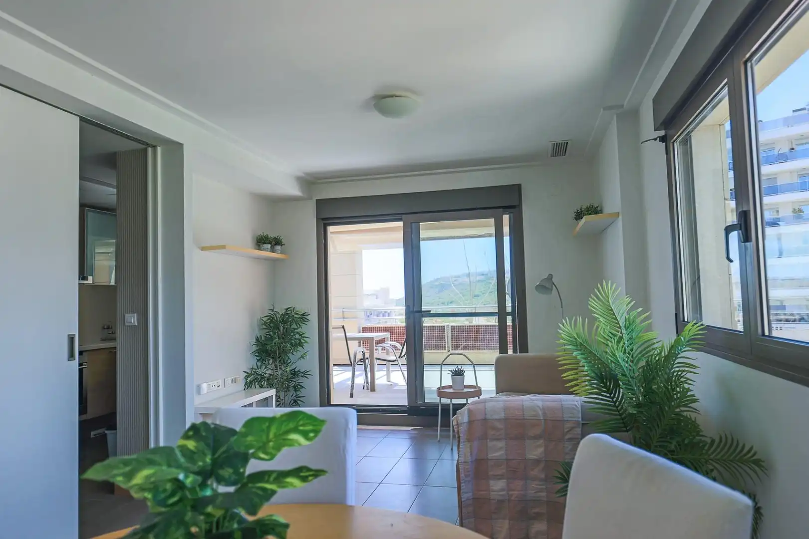 Sala d'estar de Apartament de lloguer en Elche / Elx amb Aire condicionat, Calefacció i Terrassa