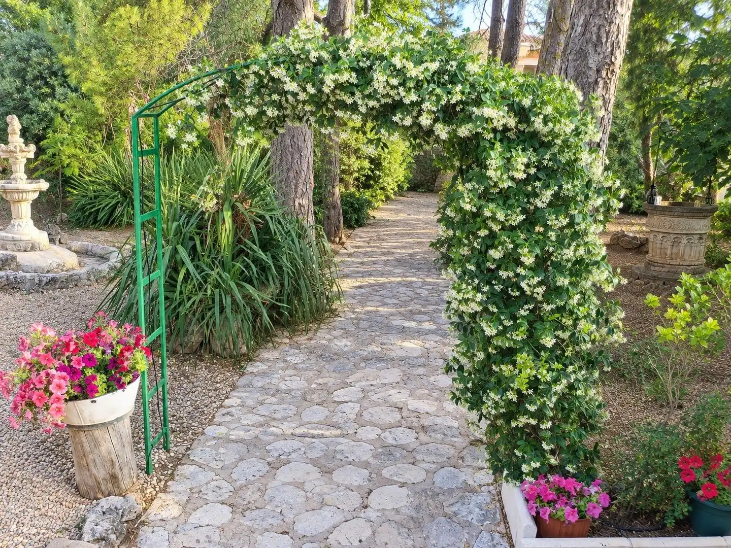 Jardí de Finca rústica en venda en La Almarcha  amb Calefacció, Jardí privat i Piscina