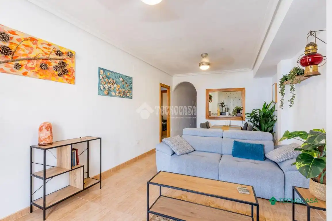 Sala d'estar de Pis en venda en Roquetas de Mar amb Parquet i Terrassa