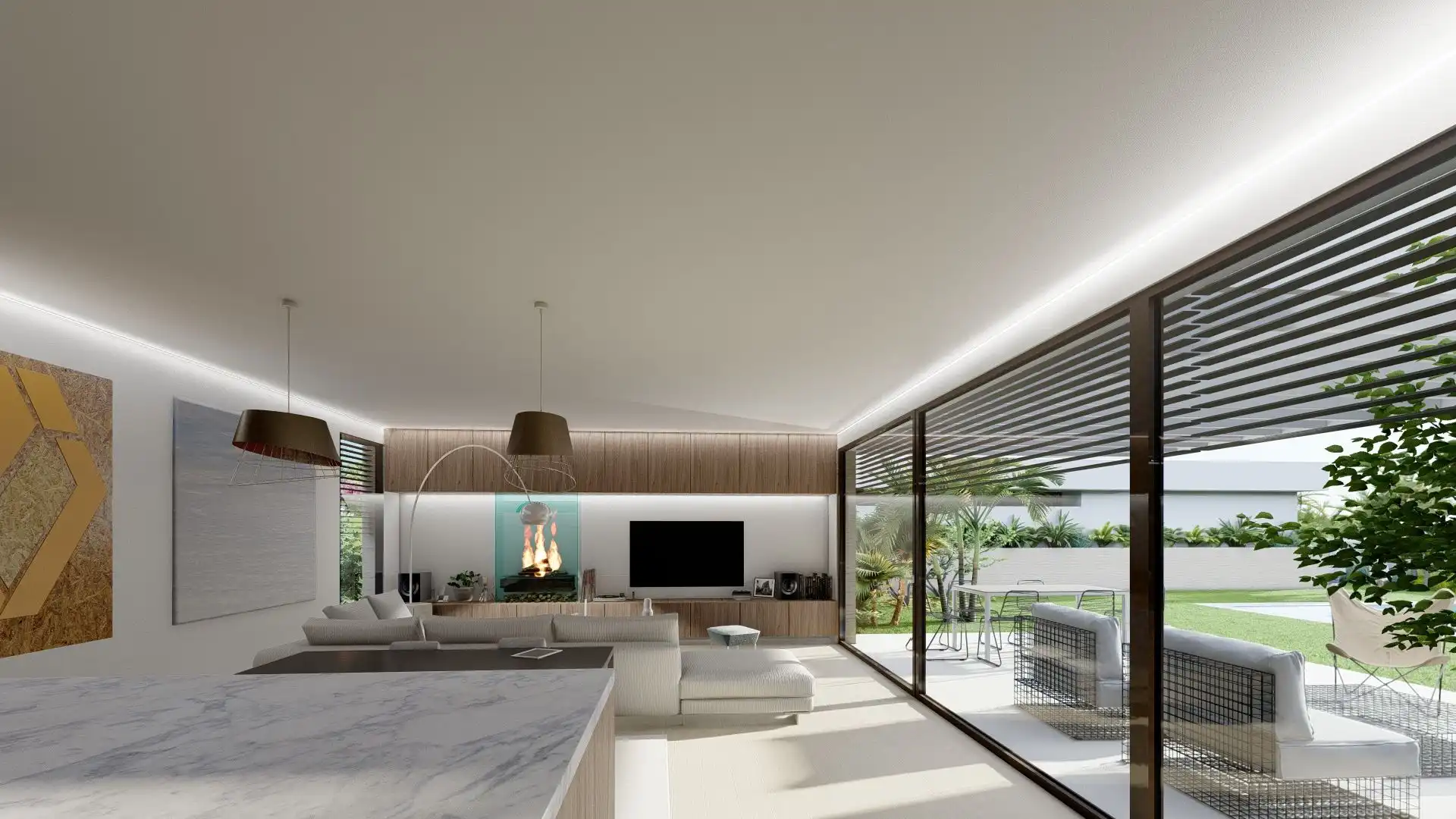 Sala de estar de Casa adosada en venta en Murcia con Calefacción, Jardín privado y Terraza